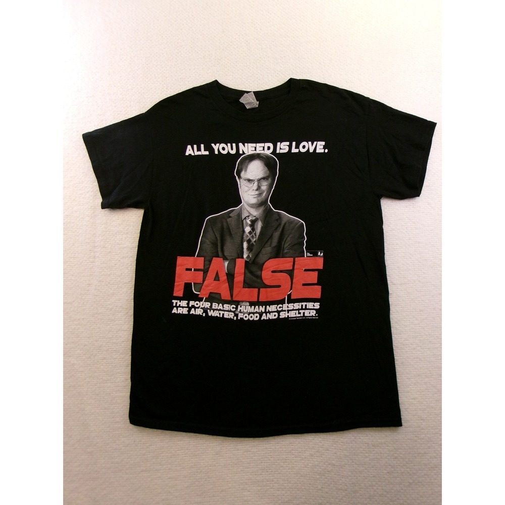 Gildan The Office T-Shirt‎ Mens Medium Black Dwight Schrute False Quote